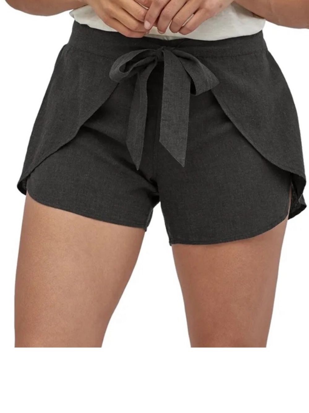 Patagonia Black Layered Tie-Waist Skort